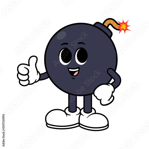 Vector Bomb Character Thumbs Up
