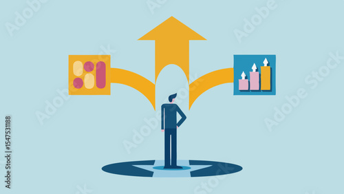 Decision Crossroads Business Strategy Choices Chart Options Opportunity Solution Future Planning