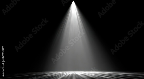 Spotlight illuminating empty stage
