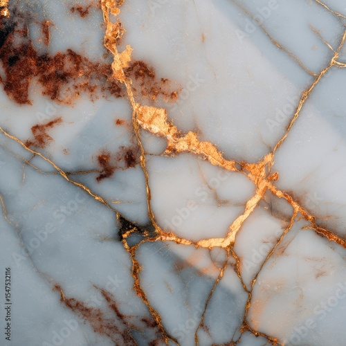 Detailed marble, gold veins, grey background