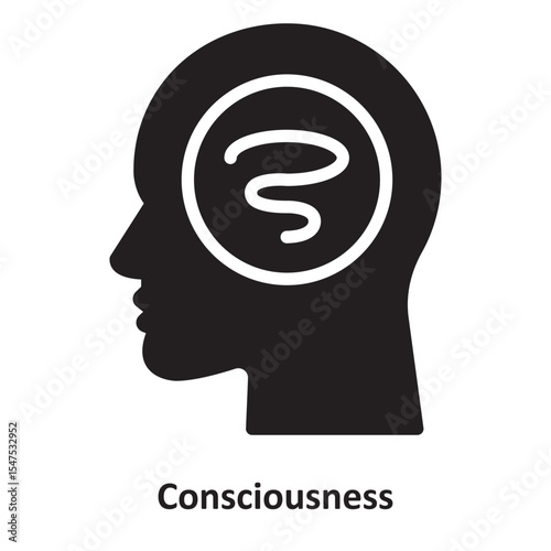 Consciousness Vector Icon which can easily modify or edit