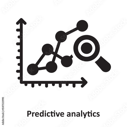 Predictive analytics Vector Icon which can easily modify or edit