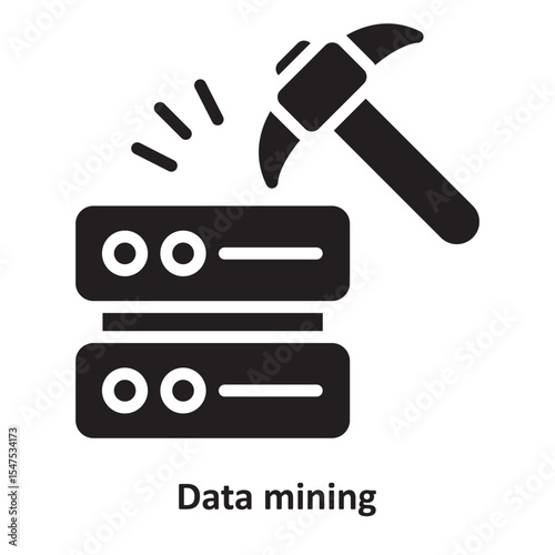 Data mining Vector Icon which can easily modify or edit