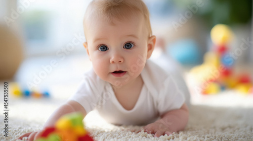 cute baby laying on floor