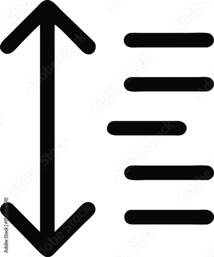 Vertical scroll bar icon clean modern design for websites and apps