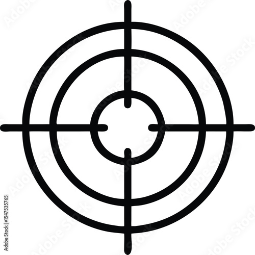 Circular gps crosshair icon navigation location marker