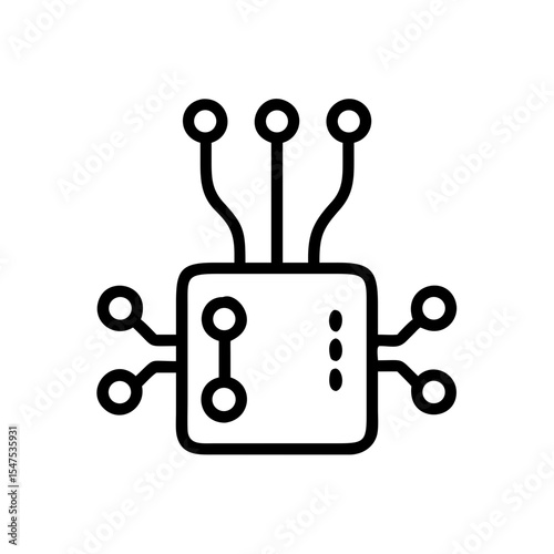 Network connection box with multiple input and output points. This junction box represents digital networking infrastructure.  High-tech fiber optic connection box for telecommunication,