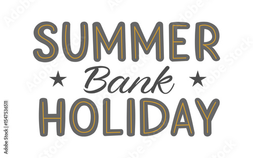 summer bank holiday writing vector design eps 2