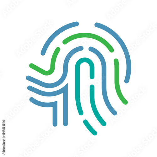 Fingerprint Security Vector Icon