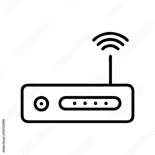 Internet modem icon. Wireless internet modem illustration. Modern internet modem design for website or app. This internet modem graphic is perfect for technology blogs and presentations.