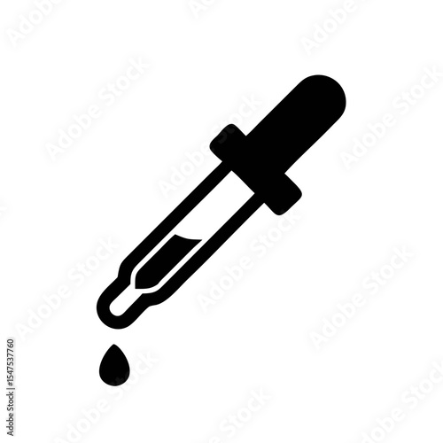 Pipette dropper icon on white background. Vector illustration