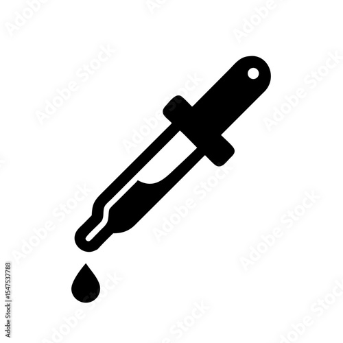Pipette dropper icon on white background. Vector illustration