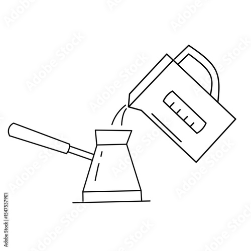 hot drink brewing instructions vector