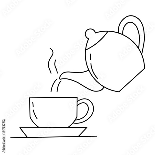 hot drink brewing instructions vector