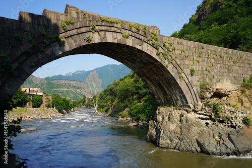Canvastavla Ancient bridge in Armenia, Lori region.