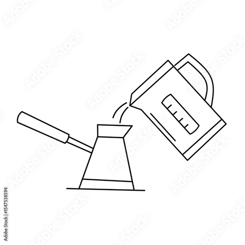 hot drink brewing instructions vector