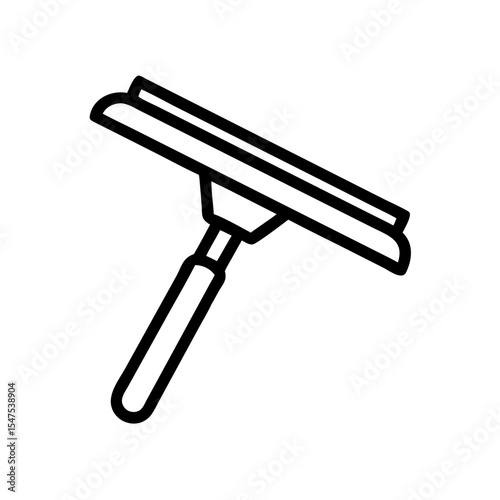 Cleaning windows squeegee for streak-free shine.  Professional window cleaning tool with rubber blade and ergonomic handle. Simple squeegee design for spotless windows.