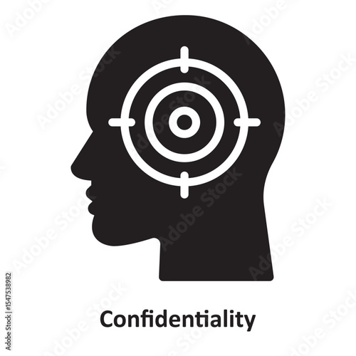 Confidentiality Vector Icon which can easily modify or edit
