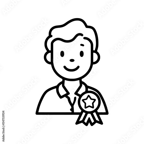 A linear outline graphic illustration represents the CREATOR AWARD line icon