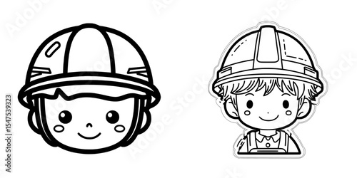 icon labor day with concept labor day 1 calendar or helmet calendar, presented as an editable file featuring a modern illustration