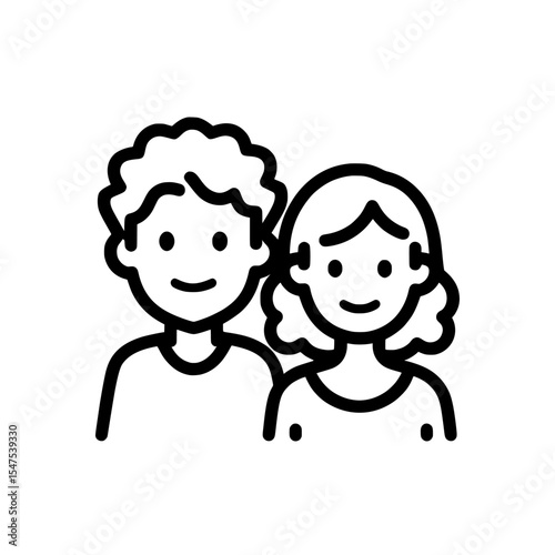 This icon representing a modern, editable couple and unisex restroom is one component of an extensive icon collection, optimized for integration into digital platforms, such as web and mobile
