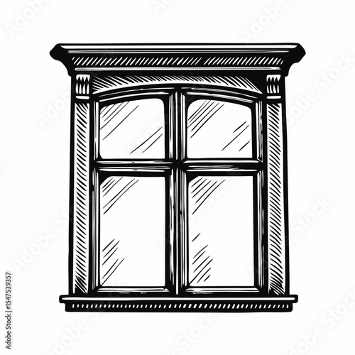 Clean windows gleam from outside. Sparkling clean panes shine brightly in sunlight. Freshly washed windows offer a clear view.