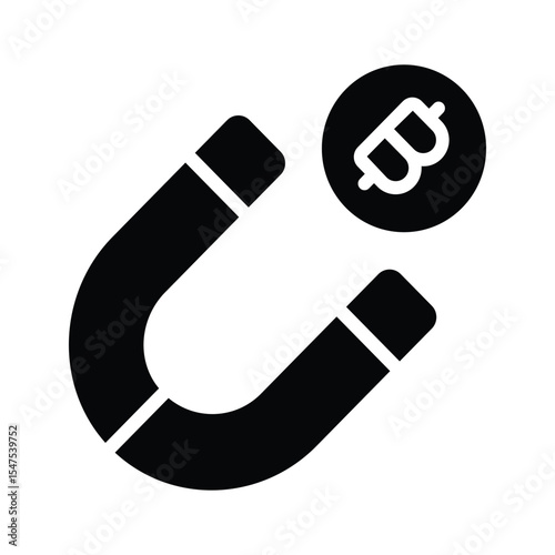 A customizable glyph icon of bitcoin retention