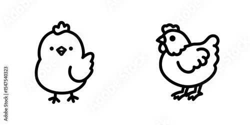 This solid chicken icon is modern and can be utilized in a variety of design projects