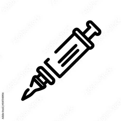 The 3D printing pen icon collection includes a flat, modern icon in white and black, suitable for use in web and mobile apps, as well as UI design