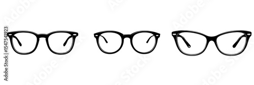 The illustration features a fashionable glasses frame and the silhouette of eyeglasses, along with a black sun glasses icon, showcasing a modern hipster style