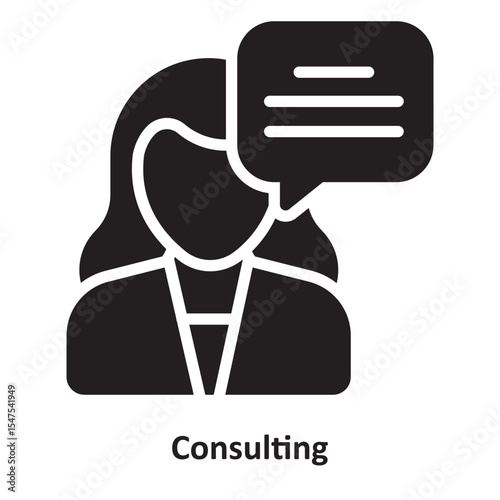 Consulting Vector Icon which can easily modify or edit