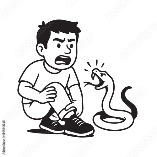 child bitten by snake