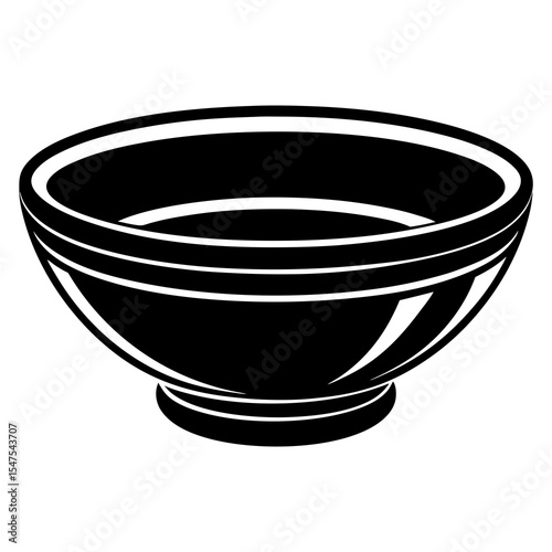 Empty bowl isolated on white background is ready for a meal