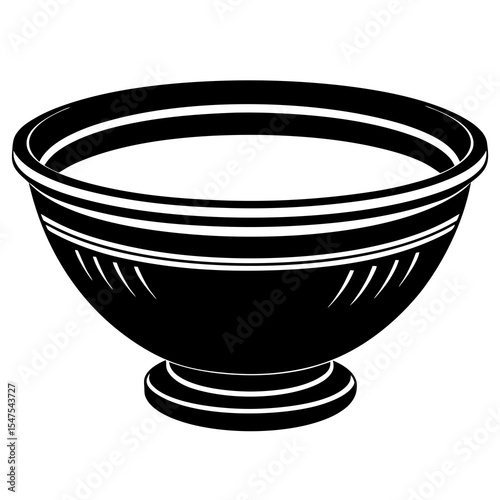 Empty bowl isolated on white background is ready for a snack