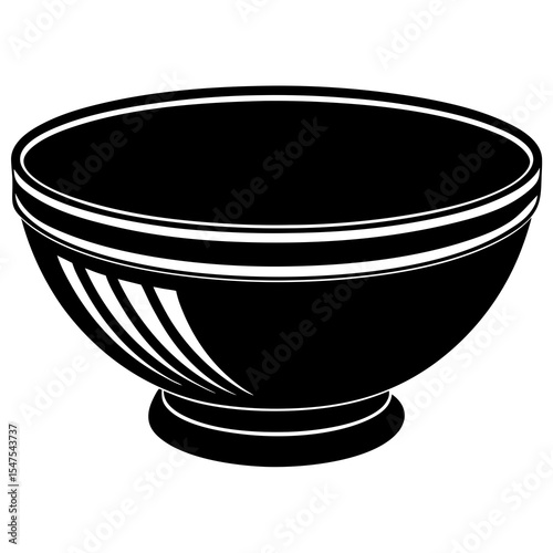 Empty bowl isolated on white background is ready for a dessert