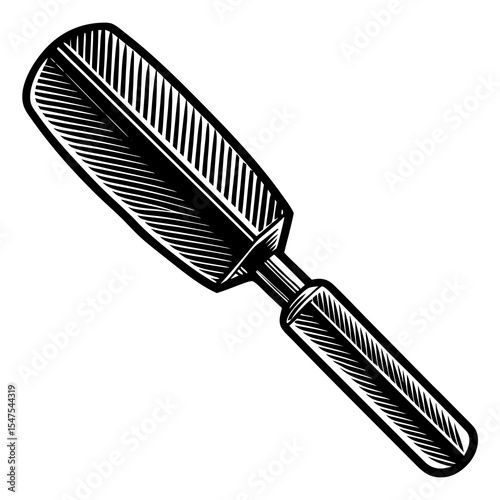 Woodworking chisel tool isolated on white background