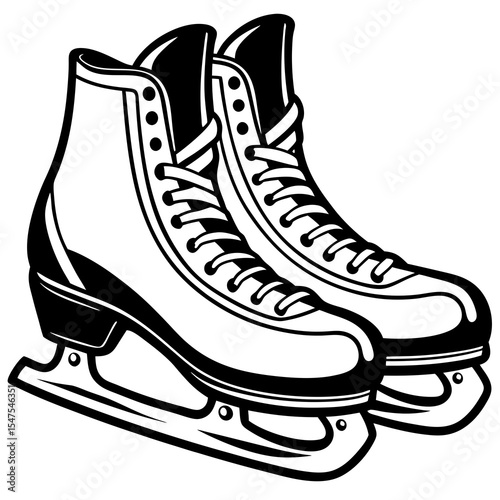 Pair of ice skates isolated on white background