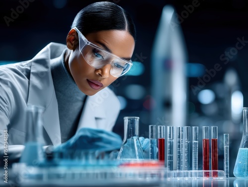 Scientist Working in Laboratory with Equipment and Research Tools