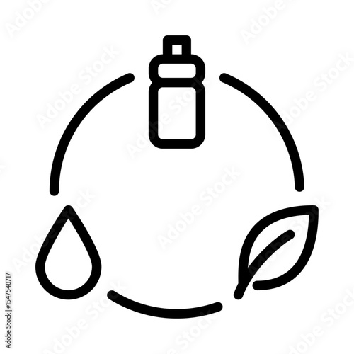 Waste type outline icon. organic and inorganic trash black line illustration.
