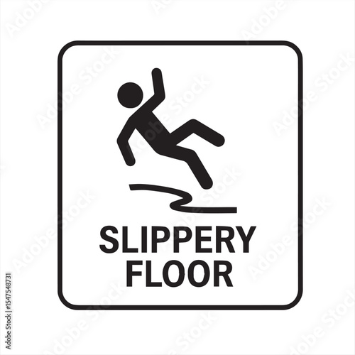 slippery floor sign