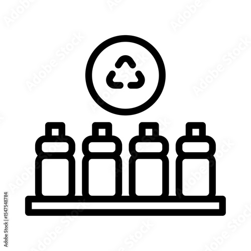 recycled product outline icon. new product black line illustration.