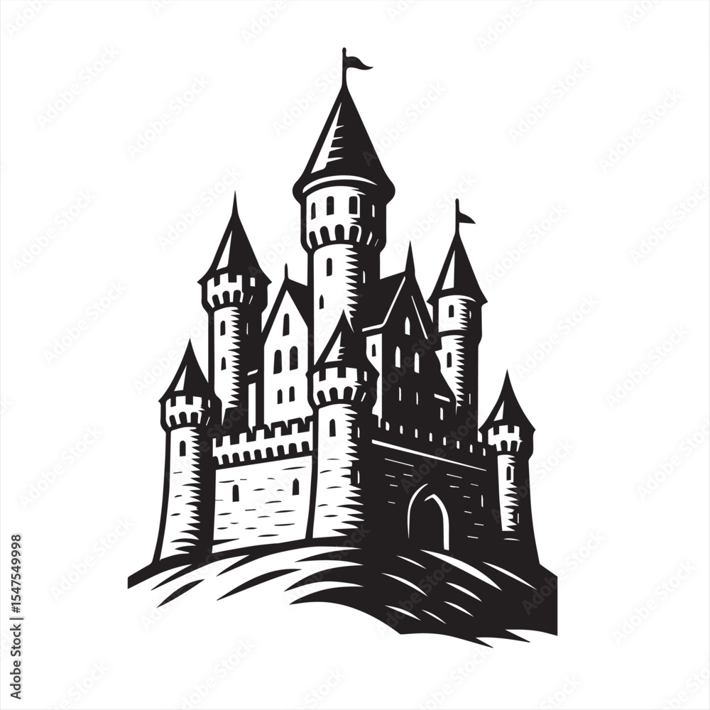 Fototapeta premium castle vector illustration