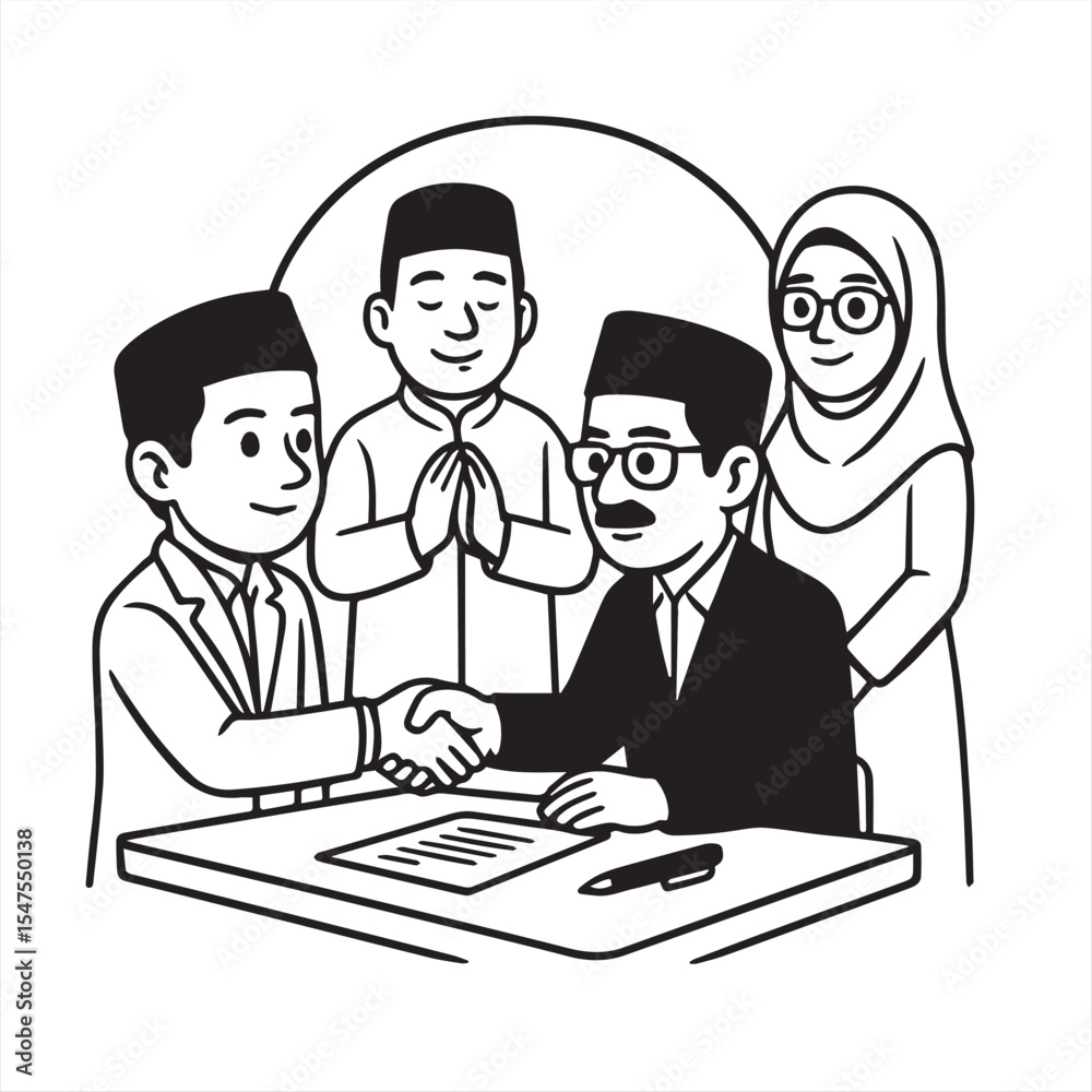 Muslim couple in marriage Muslim couple in marriage