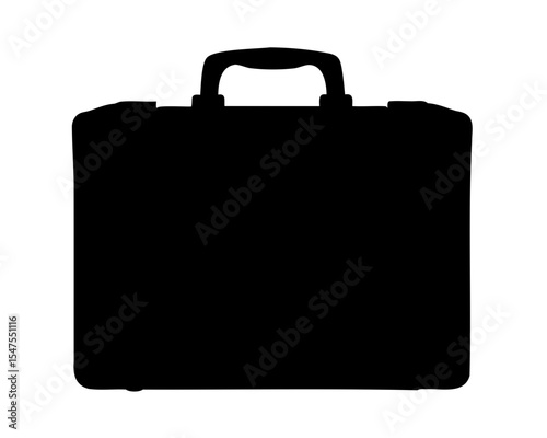 Briefcase silhouette vector, Professional briefcase icon