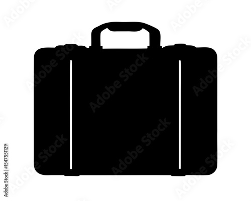 Briefcase silhouette vector, Professional briefcase icon