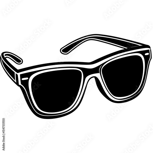 Retro style sunglasses isolated on white background