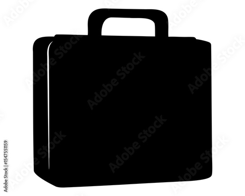 Briefcase silhouette vector, Professional briefcase icon