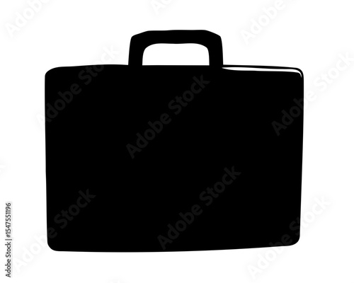 Briefcase silhouette vector, Professional briefcase icon