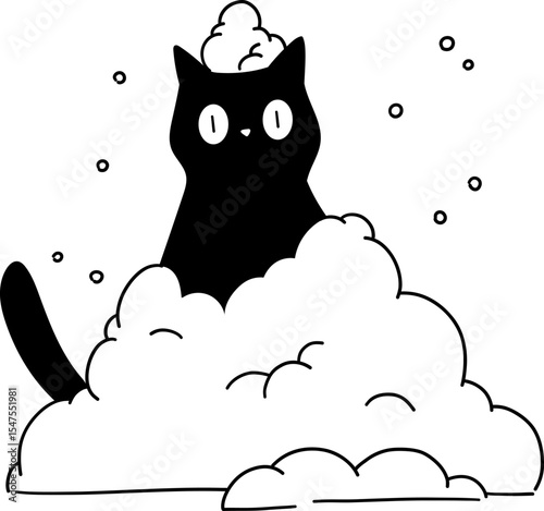 Black Cat Enjoying a Snowball Fight
Festive Whiskers: Playing in the Snow
Winter Wonder: Cat's Snowy Fun