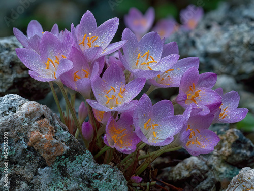 The delicate purple flowers...